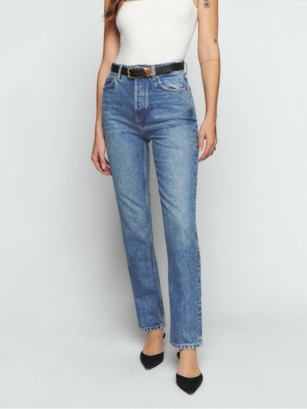 Reformation Cynthia High Rise Straight Jeans | Size 24